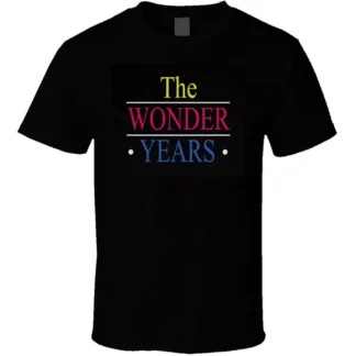 The Wonder Years Design Tee TV Comedy T-Shirt Black