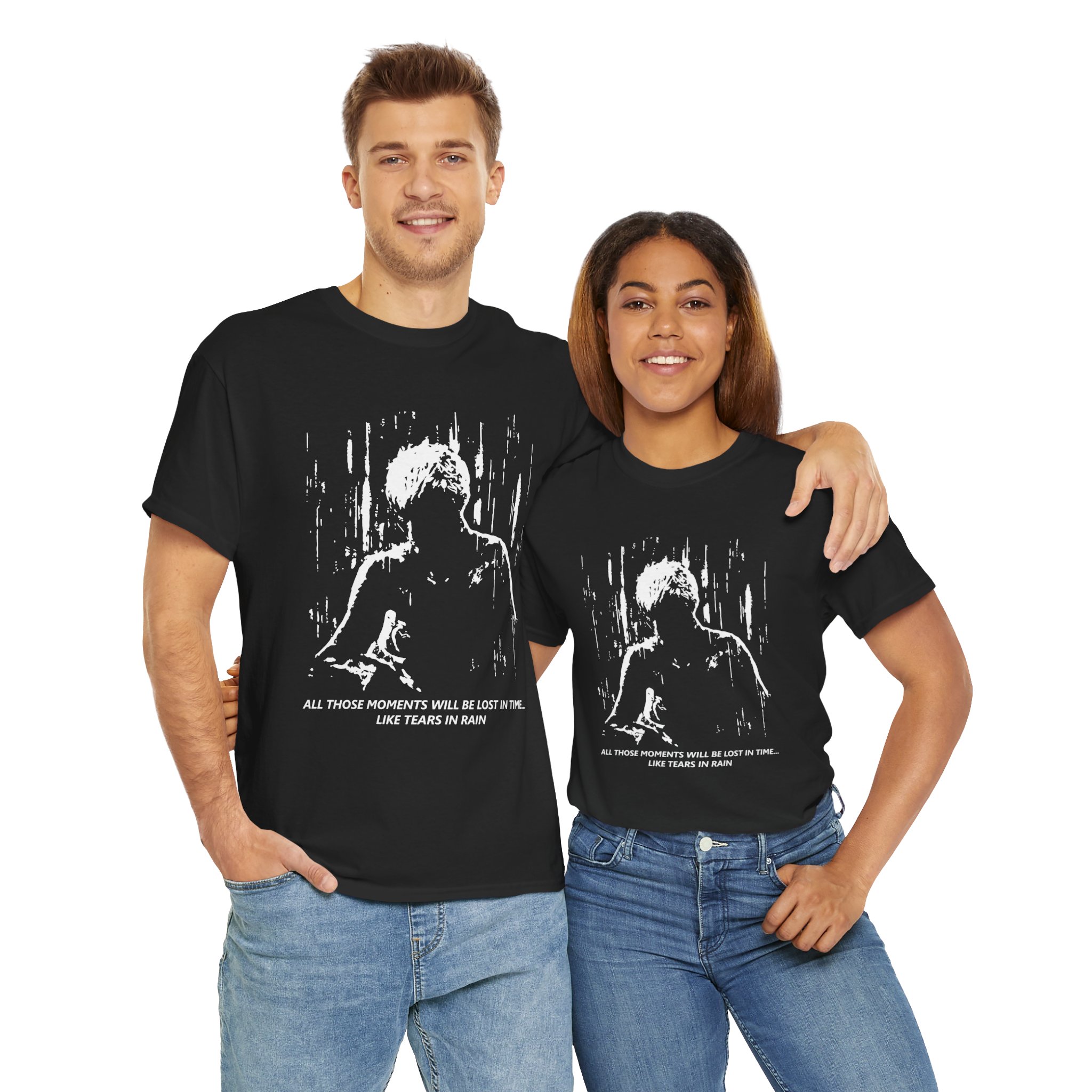 All Those Moments Will Be Lost In Time Like Tears In The Rain Unisex Heavy Cotton Tee