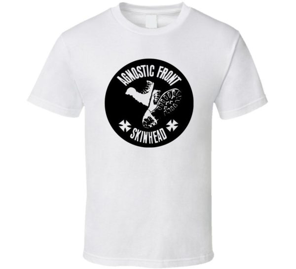 Agnostic Front Skinhead Punk Band Logo T-Shirt Tee