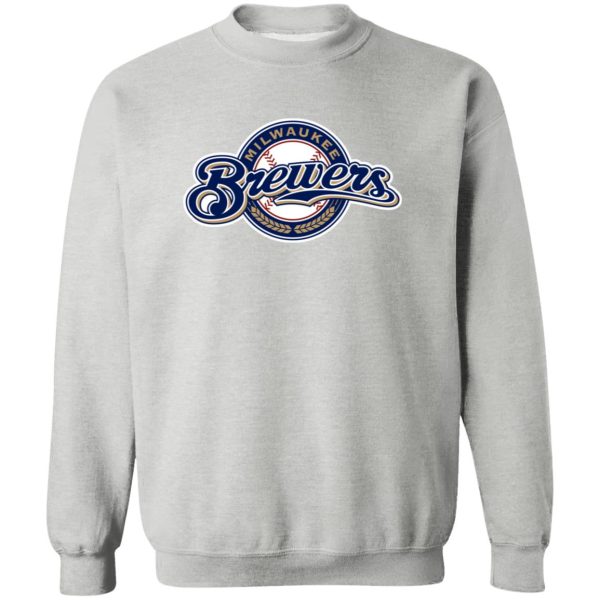 Milwaukee Brewers Baseball Unisex Sizing Blend Material Gildan Crewneck Pullover Sweatshirt - Image 2