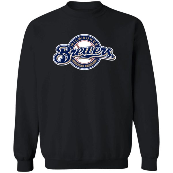 Milwaukee Brewers Baseball Unisex Sizing Blend Material Gildan Crewneck Pullover Sweatshirt - Image 4