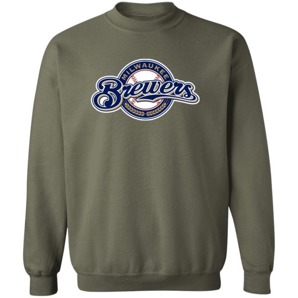 Milwaukee Brewers Baseball Unisex Sizing Blend Material Gildan Crewneck Pullover Sweatshirt - Image 7