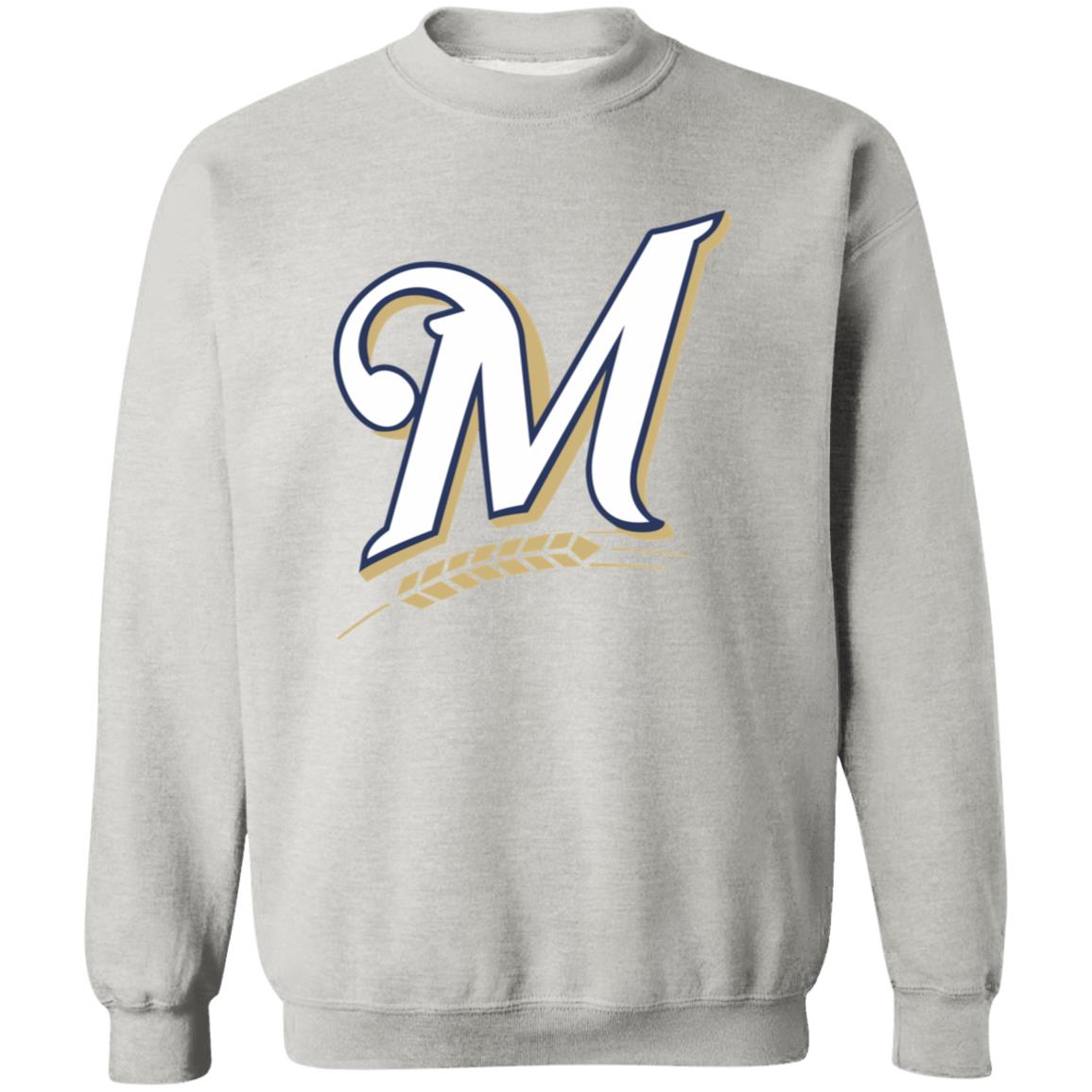 Milwaukee Brewers Baseball  Unisex Sizing Blend Material Crewneck Pullover Sweatshirt