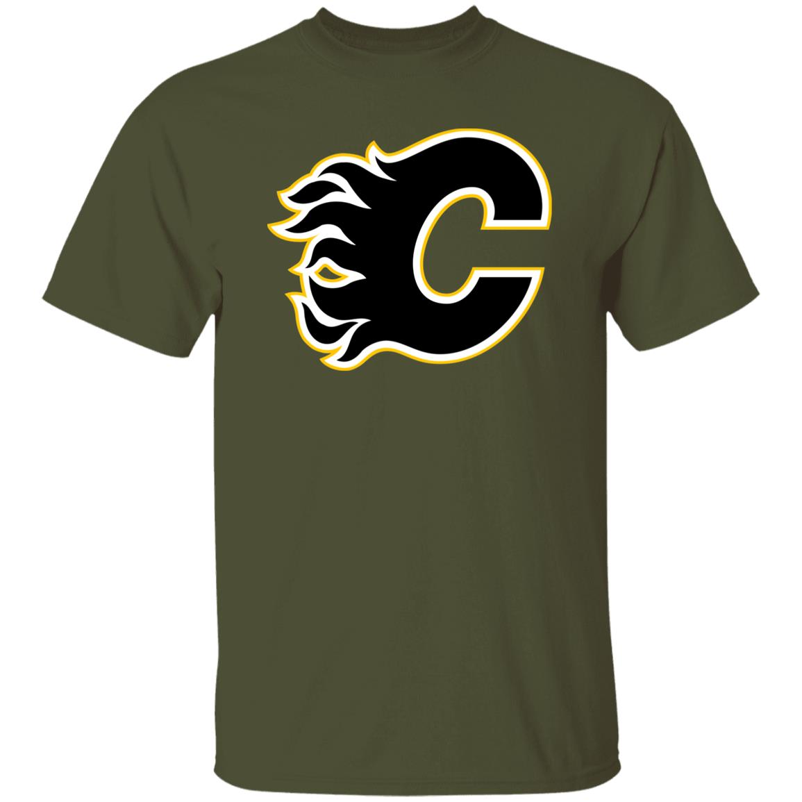 Calgary Flames Ice hockey Unisex Cotton. T-Shirt - Image 2