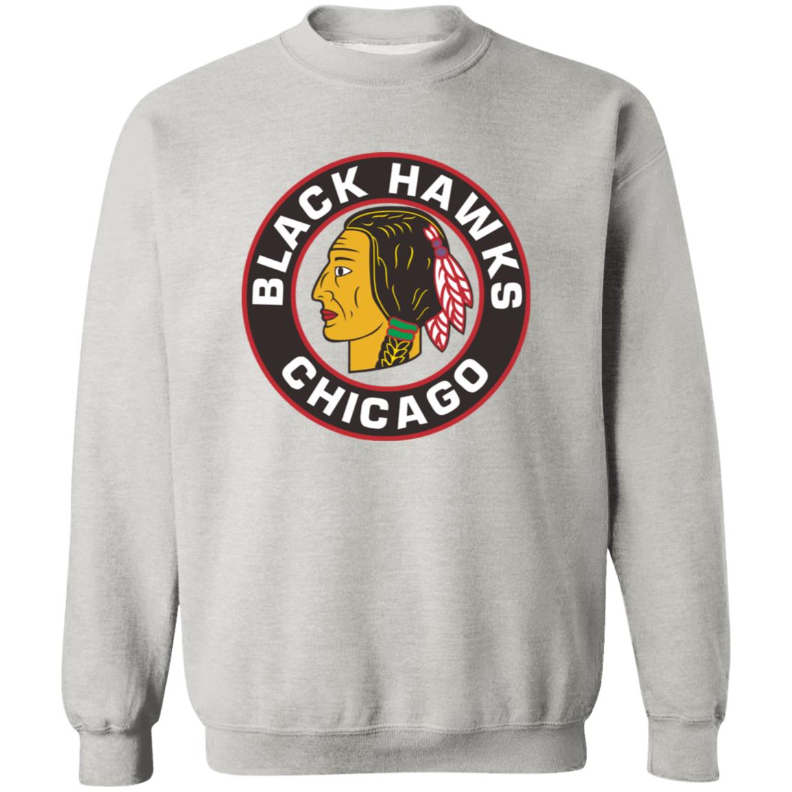 Chicago Blackhawks Ice hockey  Unisex Sizing Blend Material Crewneck Pullover Sweatshirt