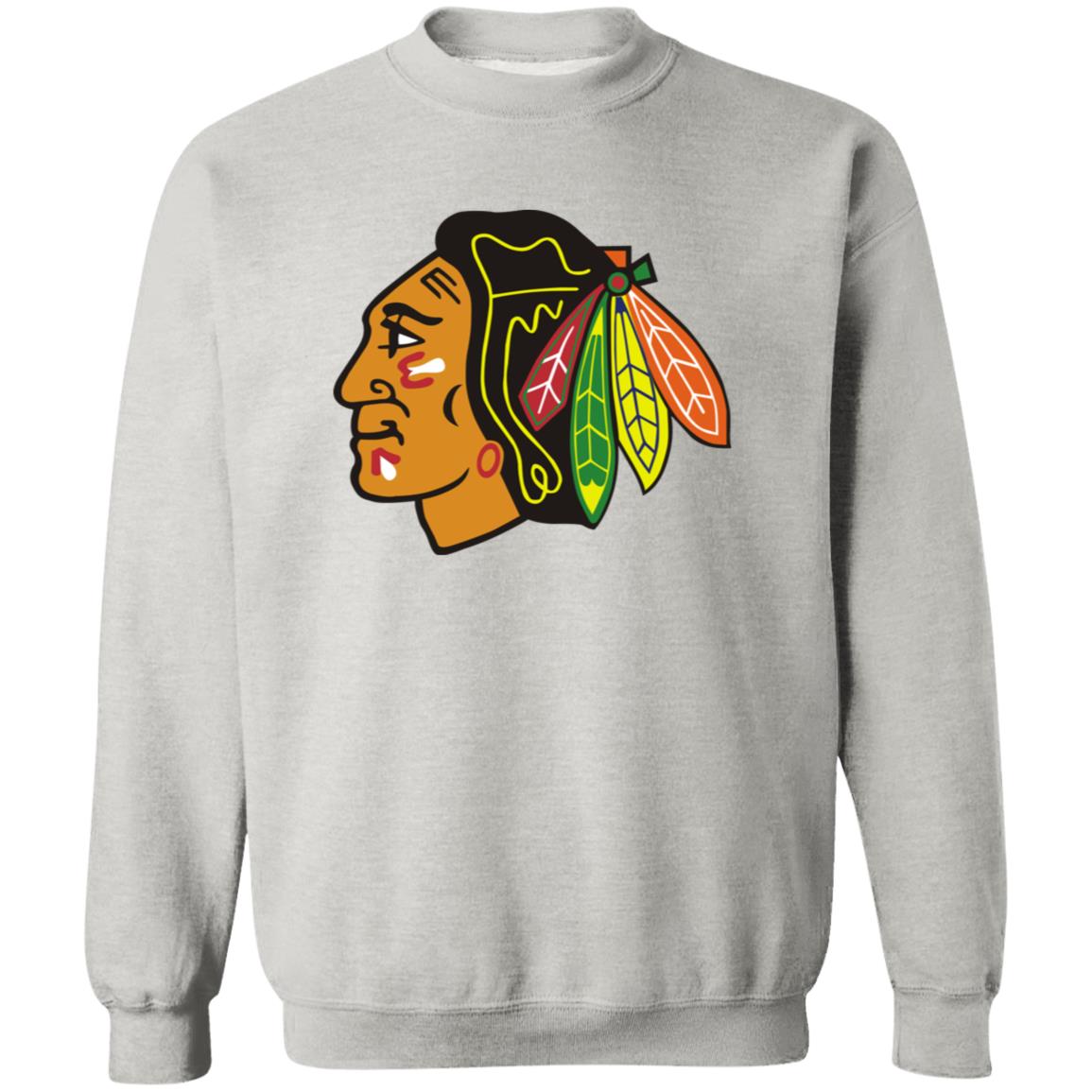 Chicago Blackhawks Ice hockey  Unisex Sizing Blend Material Crewneck Pullover Sweatshirt