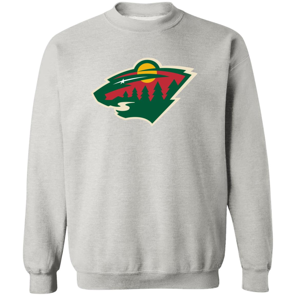 Minnesota Wild Ice hockey Unisex Sizing Blend Material Crewneck Pullover Sweatshirt
