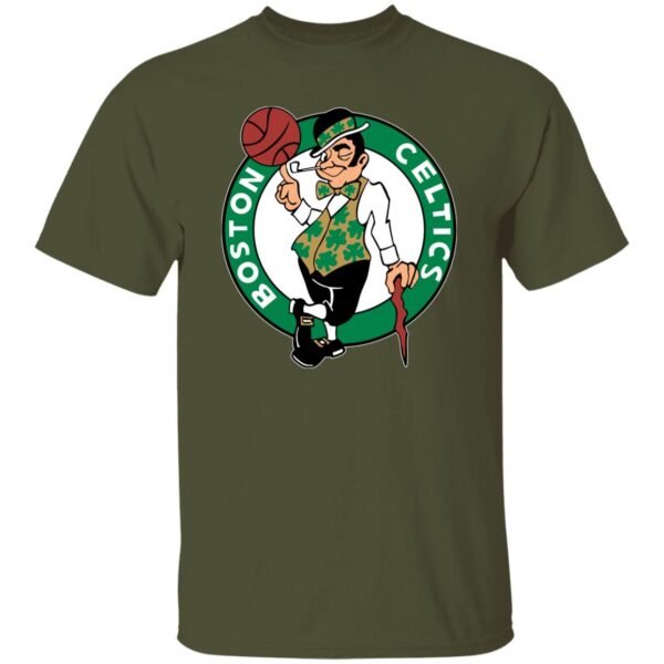 Boston Celtics Basketball  Unisex Cotton. T-Shirt - Image 2