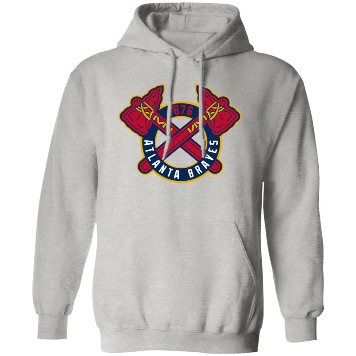 Atlanta Braves Baseball  Unisex Sizing Blend Material Pullover Hoodie
