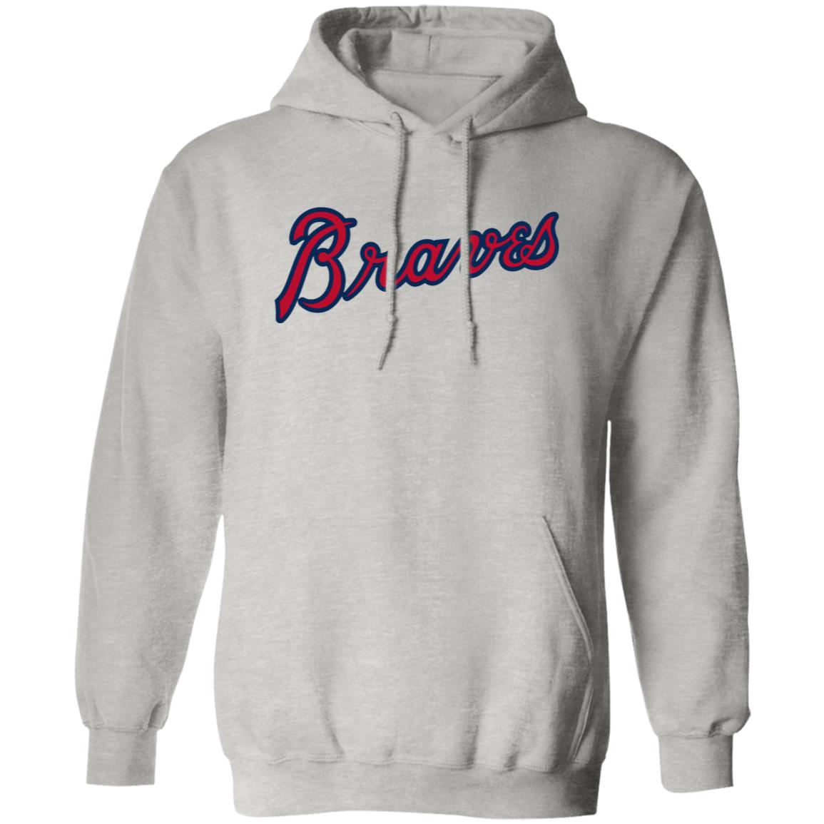 Atlanta Braves Baseball  Unisex Sizing Blend Material Pullover Hoodie