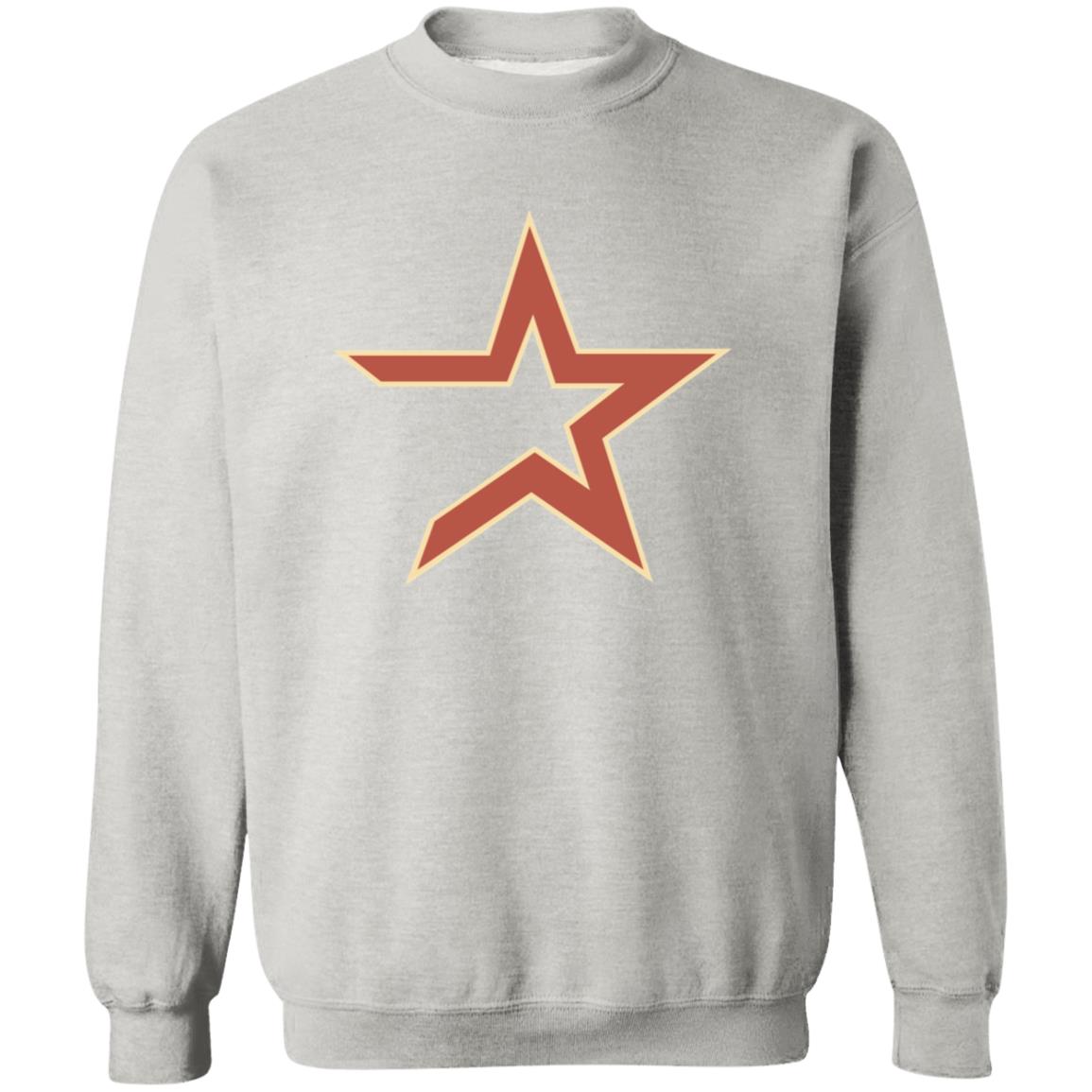 Houston Astros Baseball  Unisex Sizing Blend Material Crewneck Pullover Sweatshirt