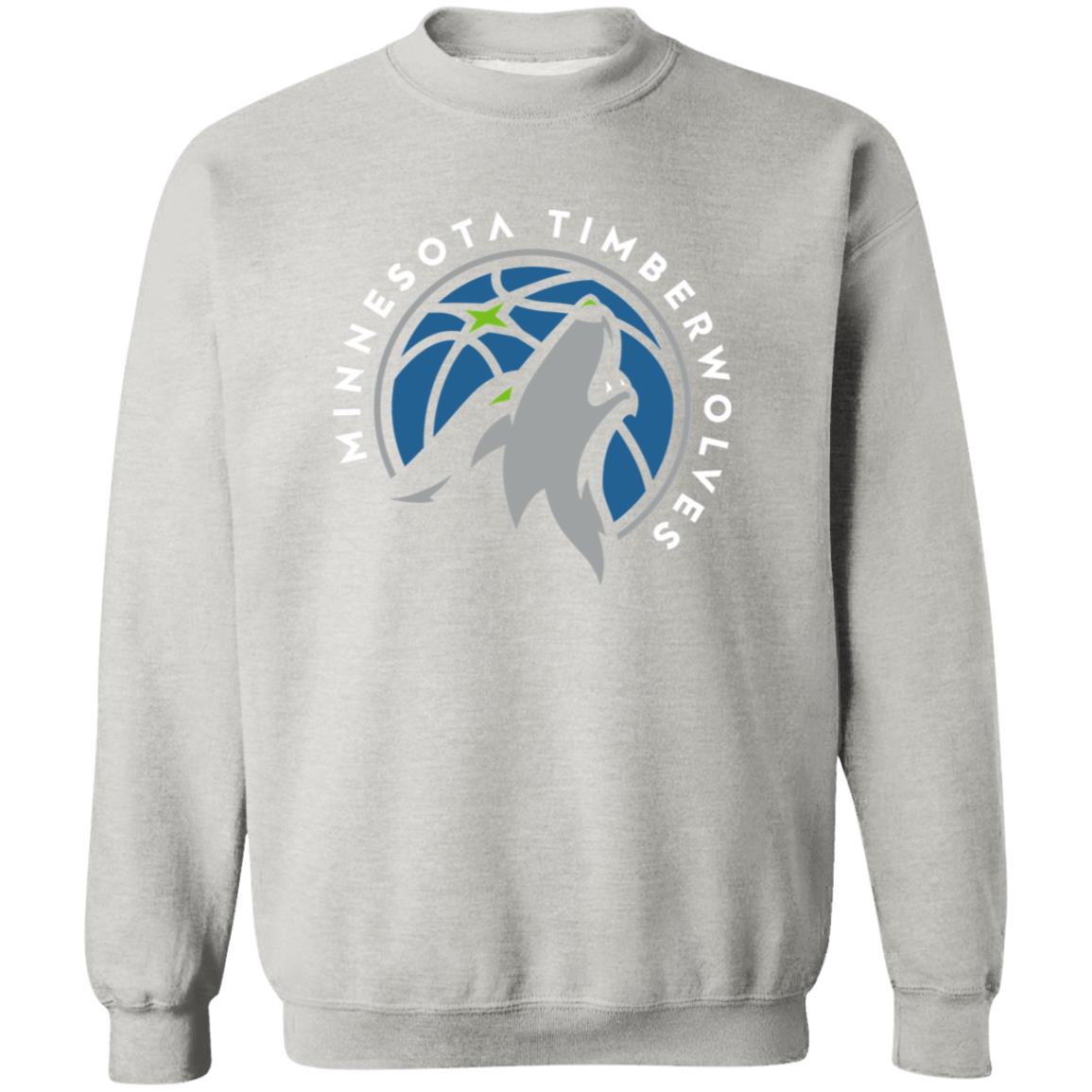 Minnesota Timberwolves Basketball  Unisex Sizing Blend Material Crewneck Pullover Sweatshirt