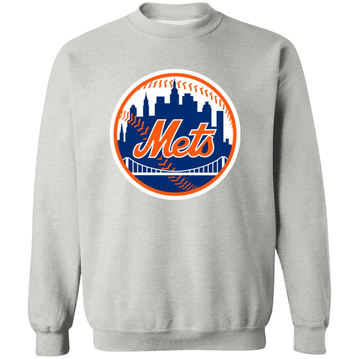 New York Mets Baseball  Unisex Sizing Blend Material Crewneck Pullover Sweatshirt